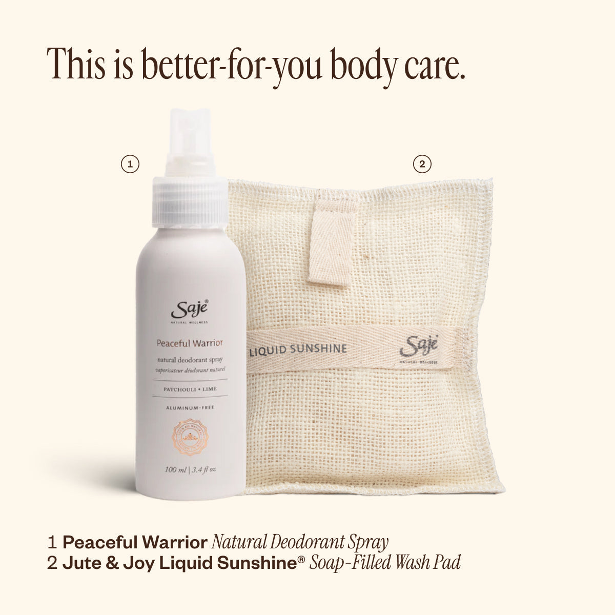 Peaceful Warrior Deodorant & Liquid Sunshine® Jute & Joy